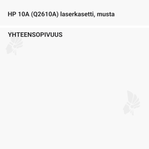HP 10A (Q2610A) laserkasetti, musta - Yhteensopivat tulostinmallit