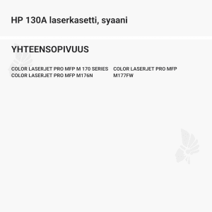 HP 130A laserkasetti, syaani - Yhteensopivat tulostinmallit