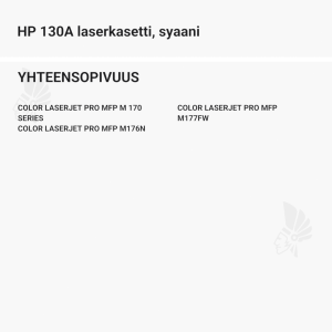 HP 130A laserkasetti, syaani - Yhteensopivat tulostinmallit