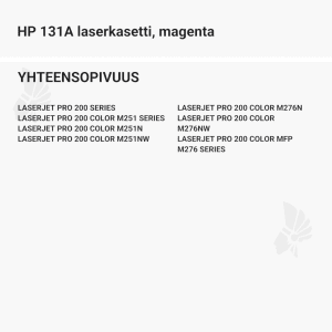 HP 131A laserkasetti, magenta - Yhteensopivat tulostinmallit