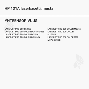 HP 131A laserkasetti, musta - Yhteensopivat tulostinmallit