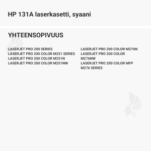 HP 131A laserkasetti, syaani - Yhteensopivat tulostinmallit