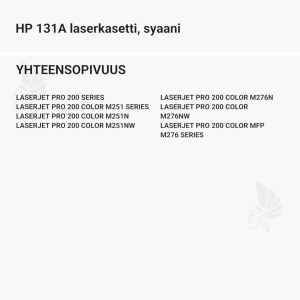 HP 131A laserkasetti, syaani - Yhteensopivat tulostinmallit