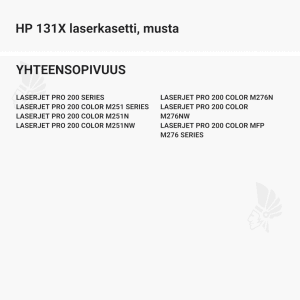 HP 131X laserkasetti, musta - Yhteensopivat tulostinmallit