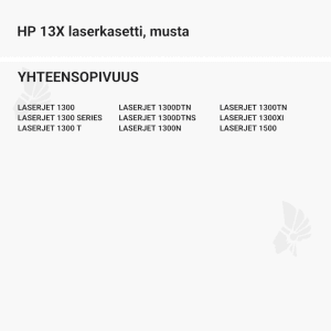 HP 13X laserkasetti, musta - Yhteensopivat tulostinmallit