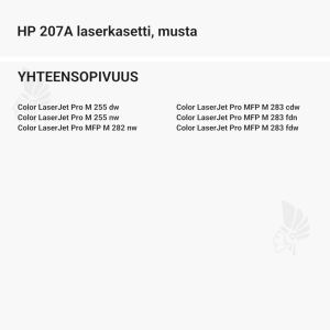HP 207A laserkasetti, musta - Yhteensopivat tulostinmallit