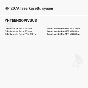 HP 207A laserkasetti, syaani - Yhteensopivat tulostinmallit