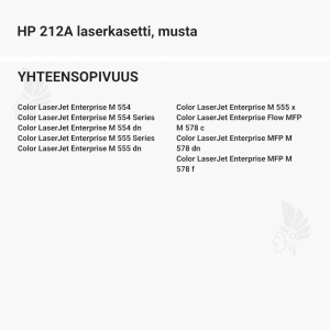 HP 212A laserkasetti, musta - Yhteensopivat tulostinmallit