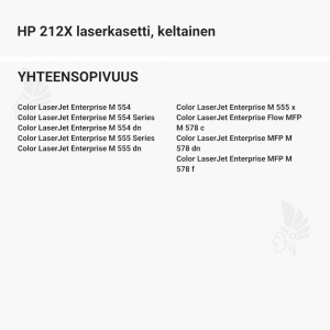 HP 212X laserkasetti, keltainen - Yhteensopivat tulostinmallit