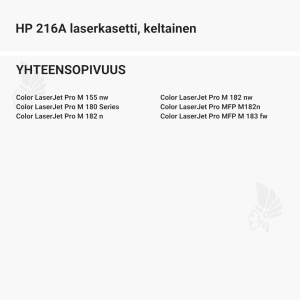 HP 216A laserkasetti, keltainen - Yhteensopivat tulostinmallit