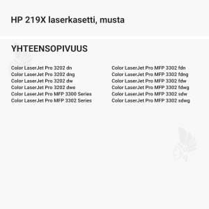 HP 219X laserkasetti, musta - Yhteensopivat tulostinmallit