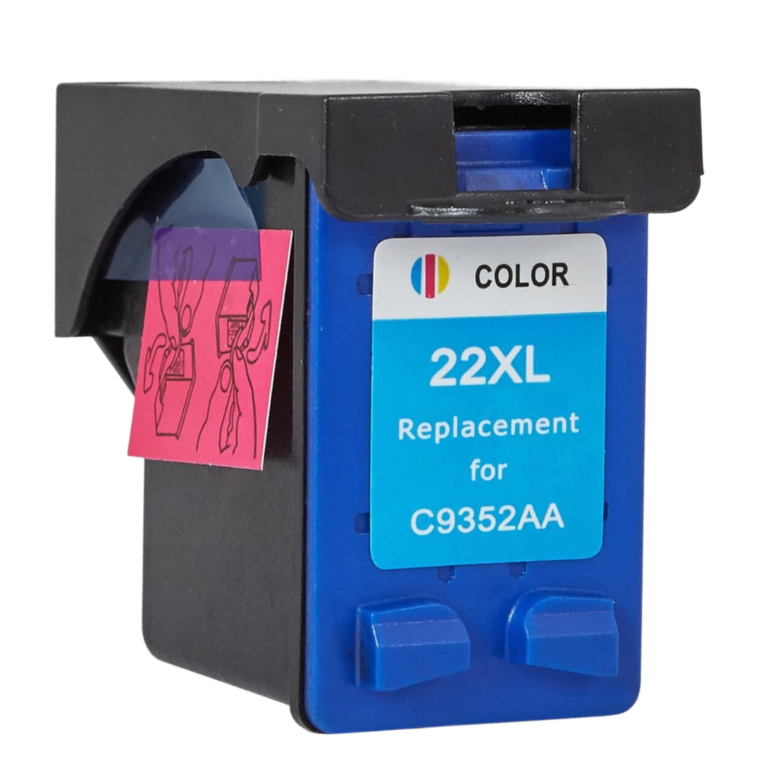 Yhteensopiva HP 22 kolmivärinen mustekasetti mustesuihkutulostimelle