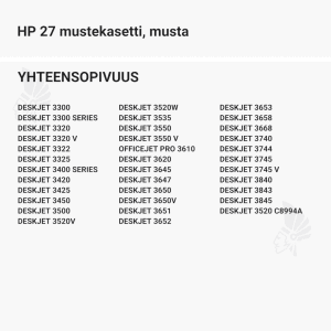 HP 27 mustekasetti, musta - Yhteensopivat tulostinmallit
