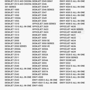 HP 301 mustekasetti, musta - Yhteensopivat tulostinmallit