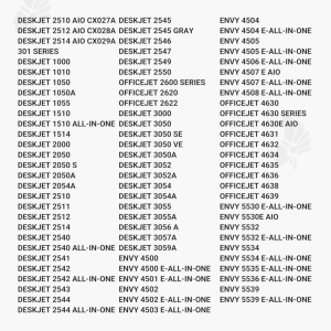 HP 301XL mustekasetti, kolmivärinen - Yhteensopivat tulostinmallit