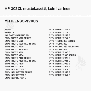 HP 303XL mustekasetti, kolmivärinen - Yhteensopivat tulostinmallit