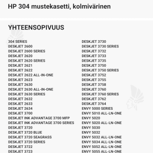HP 304 mustekasetti, kolmivärinen - Yhteensopivat tulostinmallit