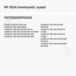 HP 305A laserkasetti, syaani - Yhteensopivat tulostinmallit