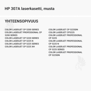 HP 307A laserkasetti, musta - Yhteensopivat tulostinmallit