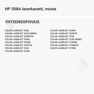 HP 308A laserkasetti, musta - Yhteensopivat tulostinmallit