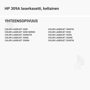 HP 309A laserkasetti, keltainen - Yhteensopivat tulostinmallit