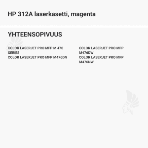 HP 312A laserkasetti, magenta - Yhteensopivat tulostinmallit
