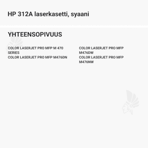 HP 312A laserkasetti, syaani - Yhteensopivat tulostinmallit