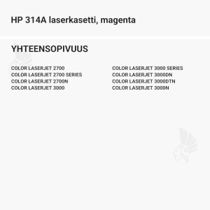 HP 314A laserkasetti, magenta - Yhteensopivat tulostinmallit