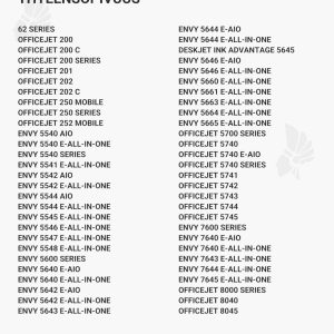 HP 62XL mustekasetti, musta - Yhteensopivat tulostinmallit