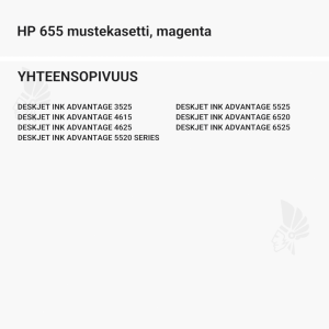 HP 655 mustekasetti, magenta - Yhteensopivat tulostinmallit