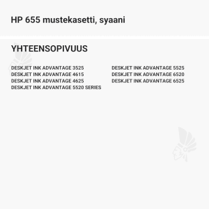 HP 655 mustekasetti, syaani - Yhteensopivat tulostinmallit