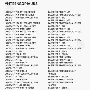 HP 78A (CE278A) laserkasetti, musta - Yhteensopivat tulostinmallit