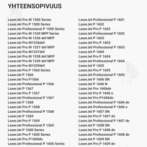 HP 78X (3K) laserkasetti, musta - Yhteensopivat tulostinmallit
