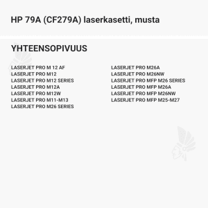 HP 79A (CF279A) laserkasetti, musta - Yhteensopivat tulostinmallit