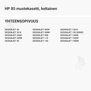 HP 85 mustekasetti, keltainen - Yhteensopivat tulostinmallit