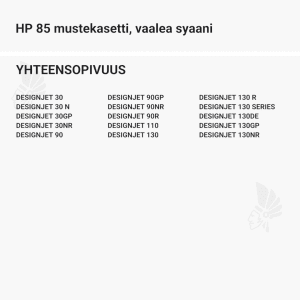 HP 85 mustekasetti, vaalea syaani - Yhteensopivat tulostinmallit