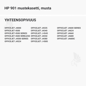 HP 901 mustekasetti, musta - Yhteensopivat tulostinmallit