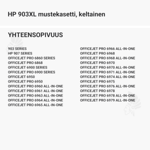 HP 903XL mustekasetti, keltainen - Yhteensopivat tulostinmallit