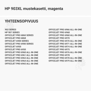 HP 903XL mustekasetti, magenta - Yhteensopivat tulostinmallit
