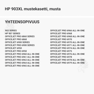 HP 903XL mustekasetti, musta - Yhteensopivat tulostinmallit