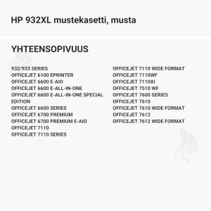 HP 932XL mustekasetti, musta - Yhteensopivat tulostinmallit