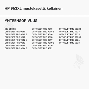 HP 963XL mustekasetti, keltainen - Yhteensopivat tulostinmallit