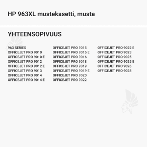HP 963XL mustekasetti, musta - Yhteensopivat tulostinmallit