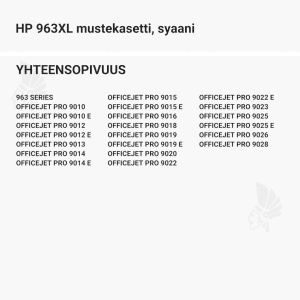 HP 963XL mustekasetti, syaani - Yhteensopivat tulostinmallit