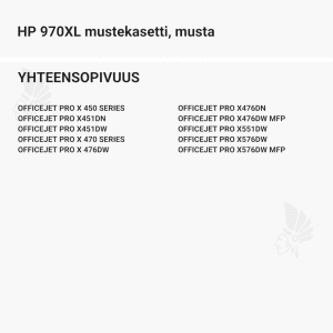 HP 970XL mustekasetti, musta - Yhteensopivat tulostinmallit