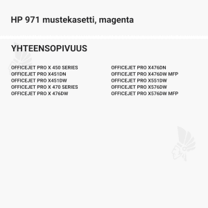 HP 971 mustekasetti, magenta - Yhteensopivat tulostinmallit