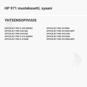 HP 971 mustekasetti, syaani - Yhteensopivat tulostinmallit