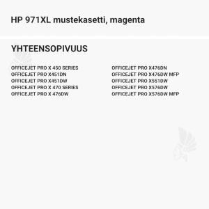 HP 971XL mustekasetti, magenta - Yhteensopivat tulostinmallit