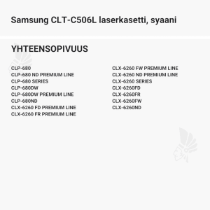 Samsung CLT-C506L laserkasetti, syaani - Yhteensopivat tulostinmallit