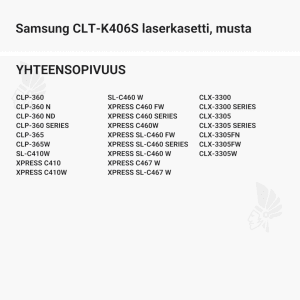 Samsung CLT-K406S laserkasetti, musta - Yhteensopivat tulostinmallit